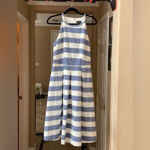 Adorable blue and white striped dress size 8